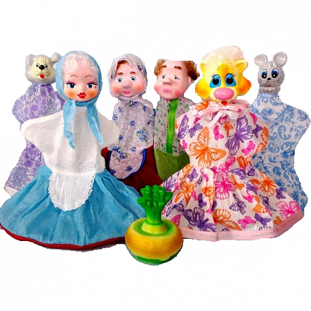 Кукольный театр – Репка, 7 кукол 